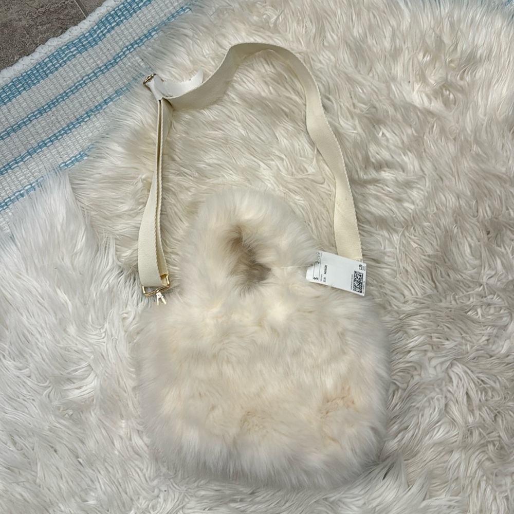 Womens H&M faux fur purse